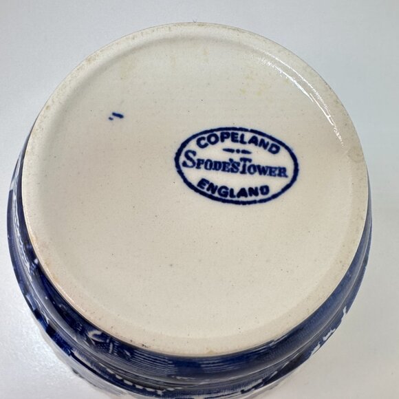 VTG Copeland Spode Tower Blue & White 4 -7/8" x 3" Cranberry Bowl Gadroon EUC - Picture 8 of 11
